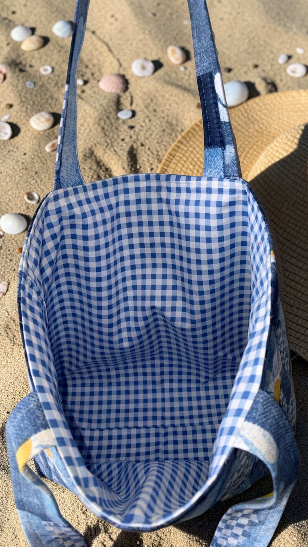 Daisy & Denim Quilted Tote Bag