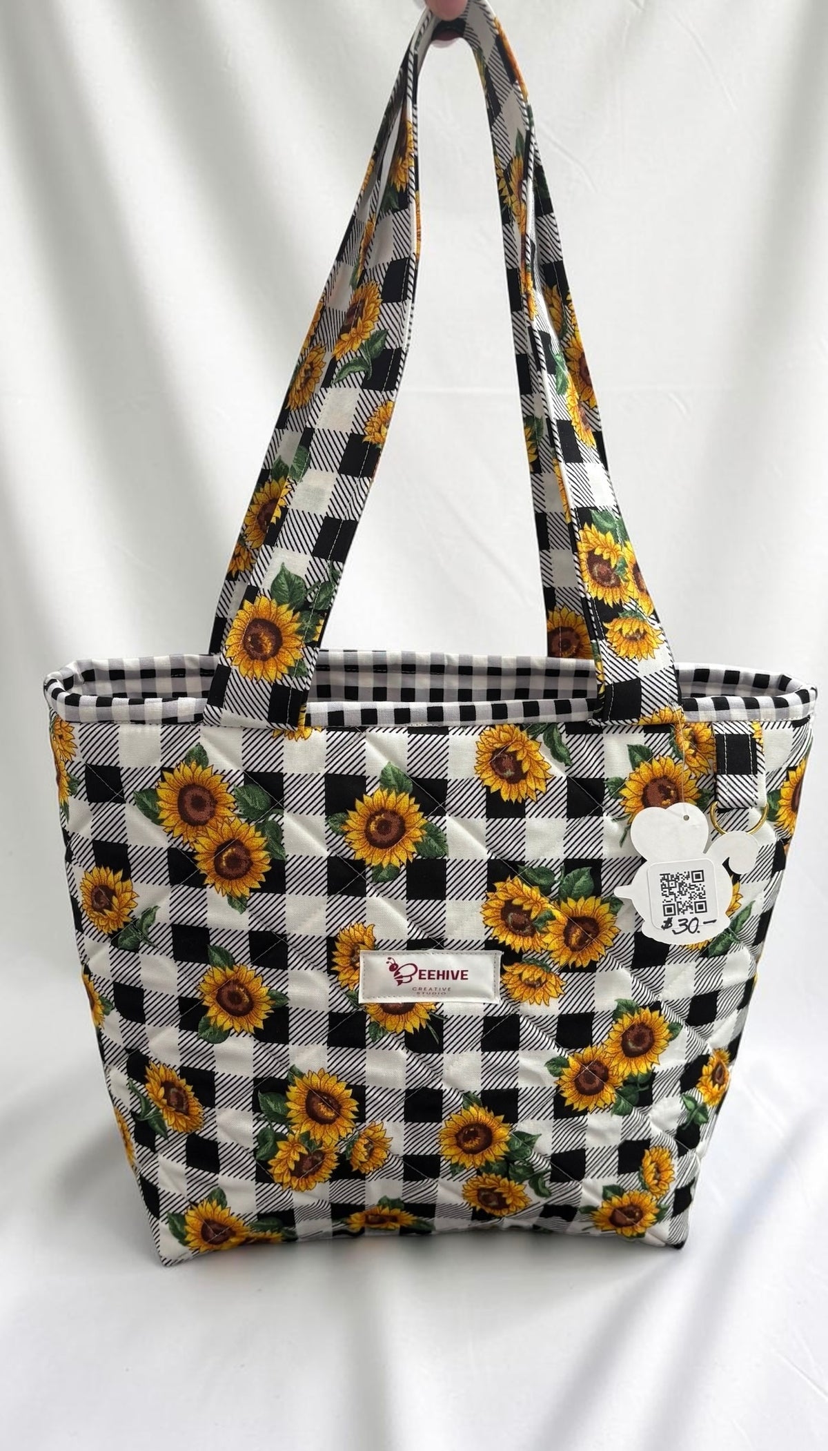 Sunflower Buffalo Plaid Mini Tote
