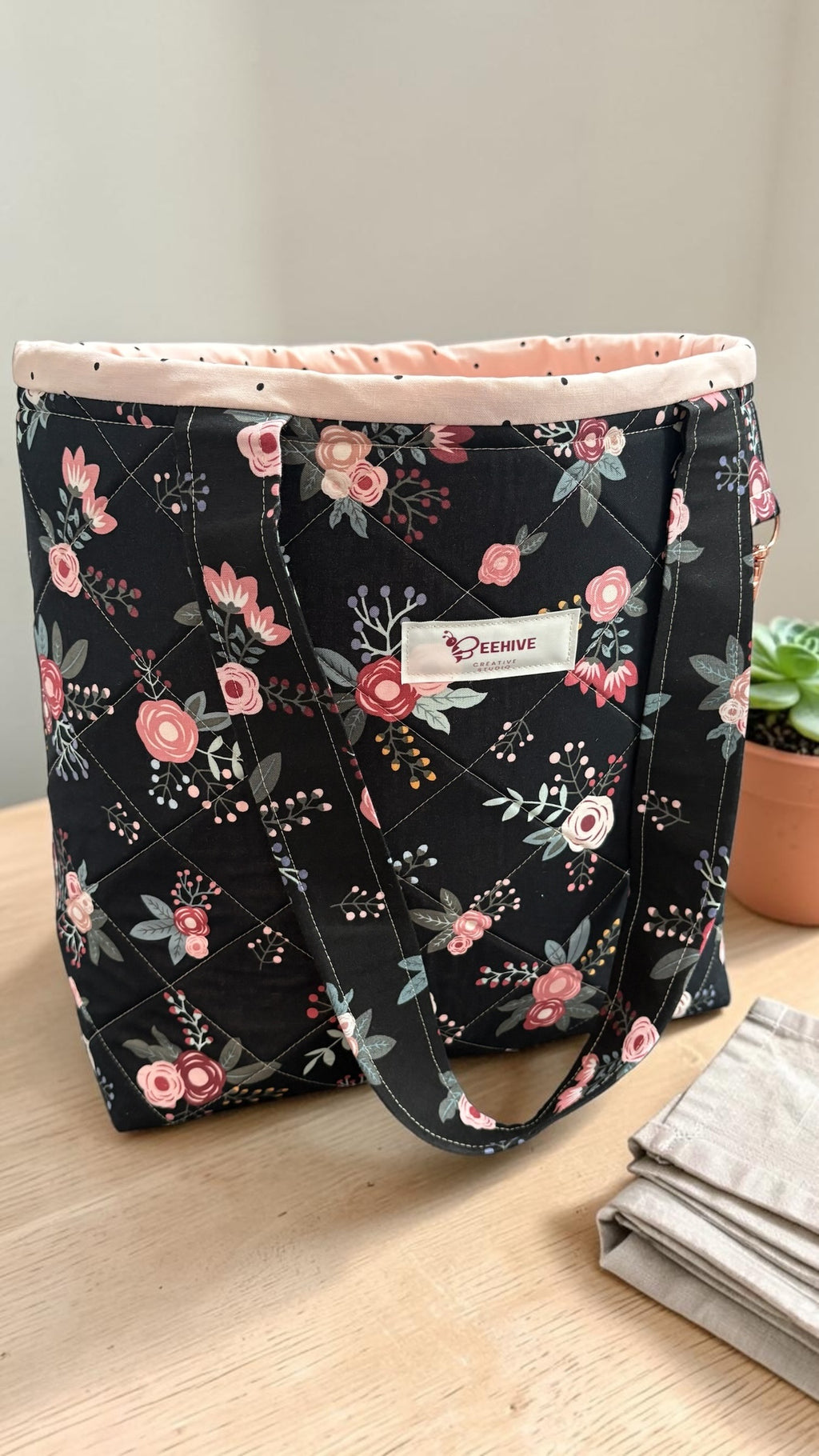 Sweet Floral Quilted Tote