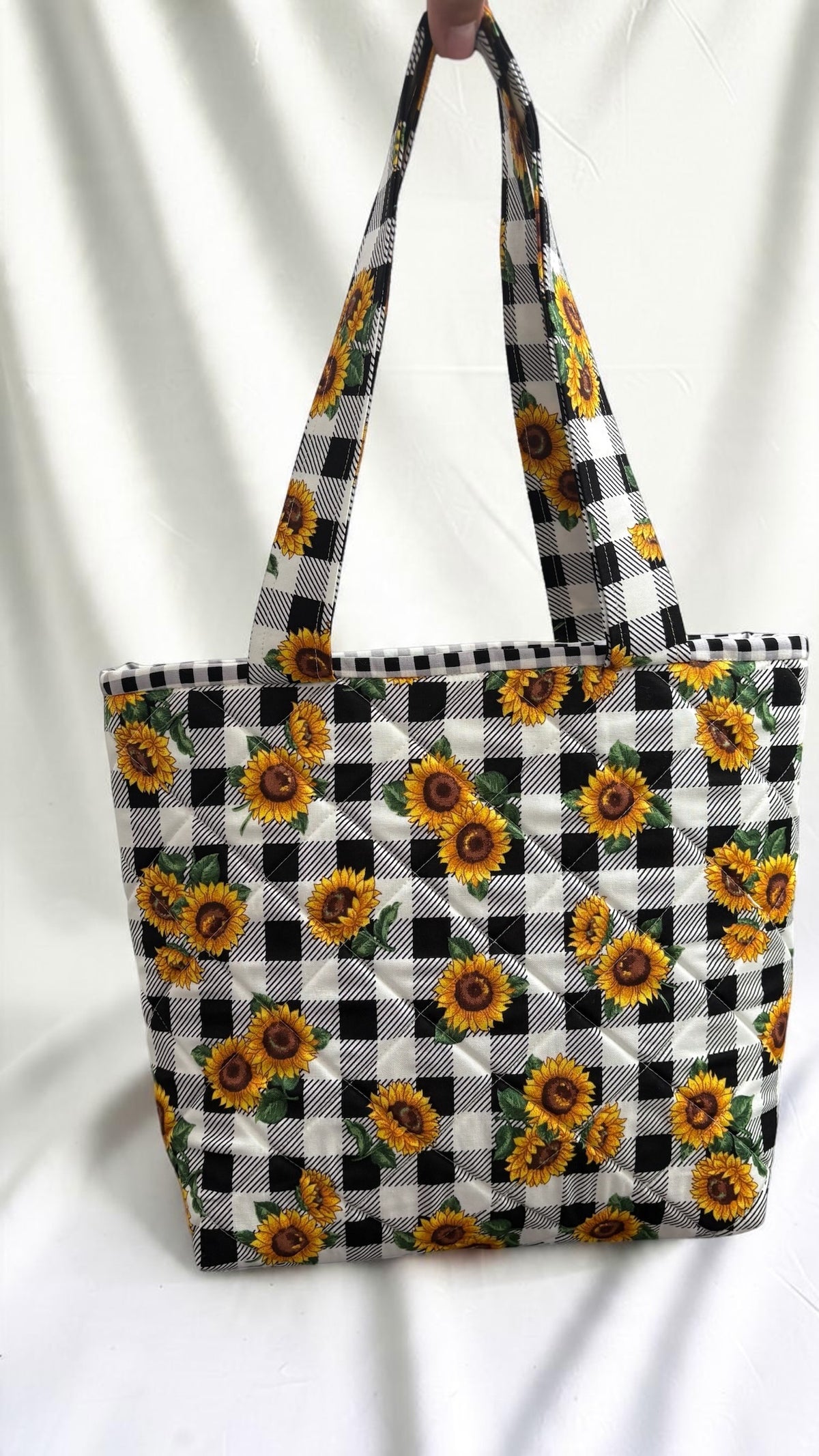 Sunflower Buffalo Plaid Mini Tote