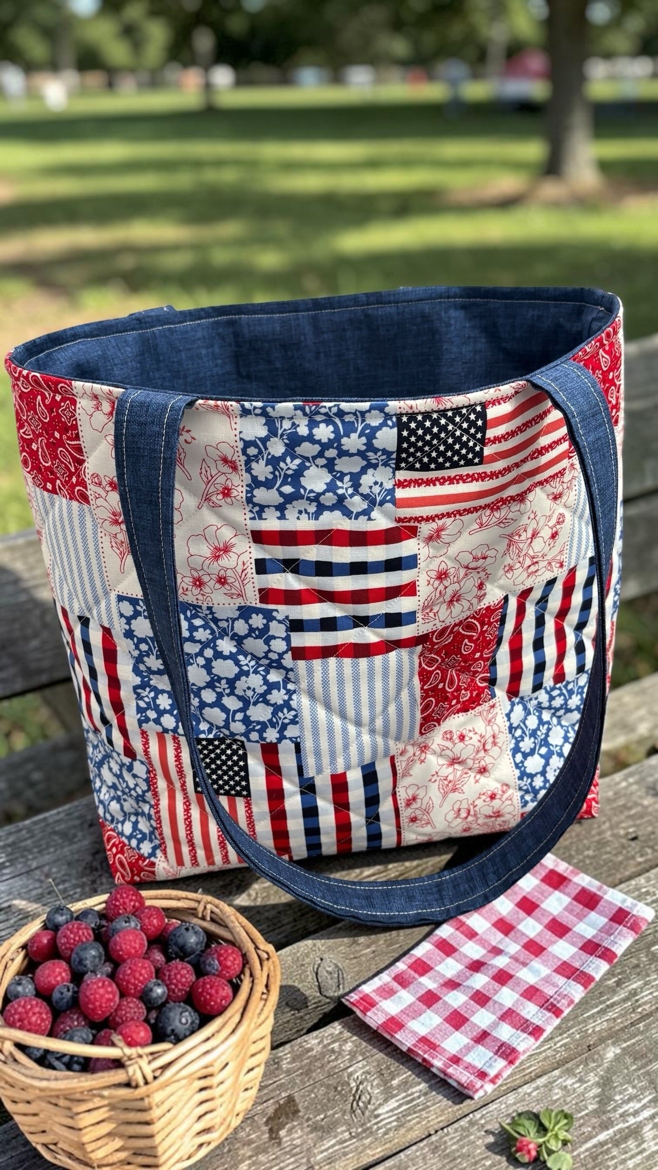 Americana Patchwork Tote