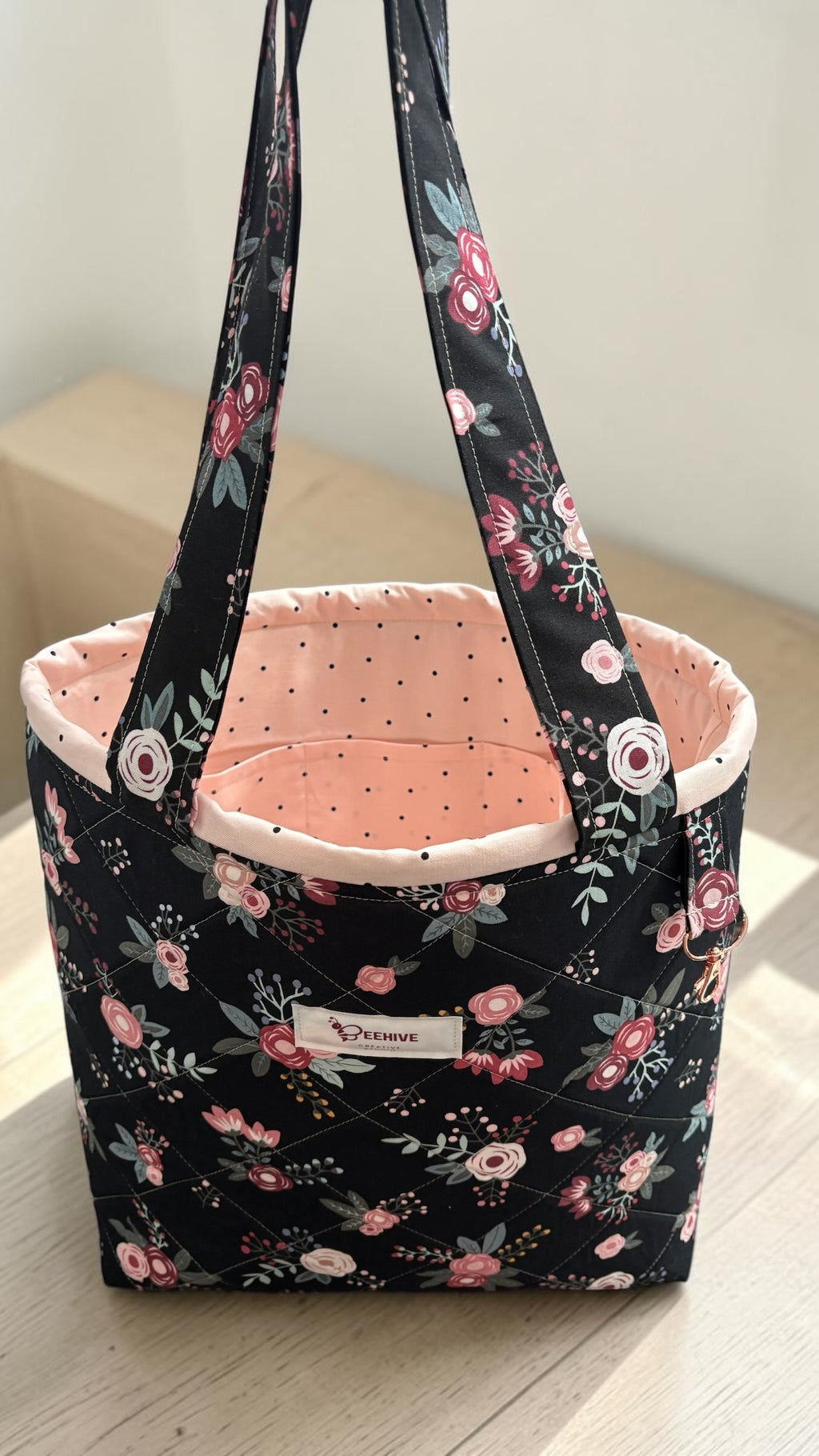 Sweet Floral Quilted Tote